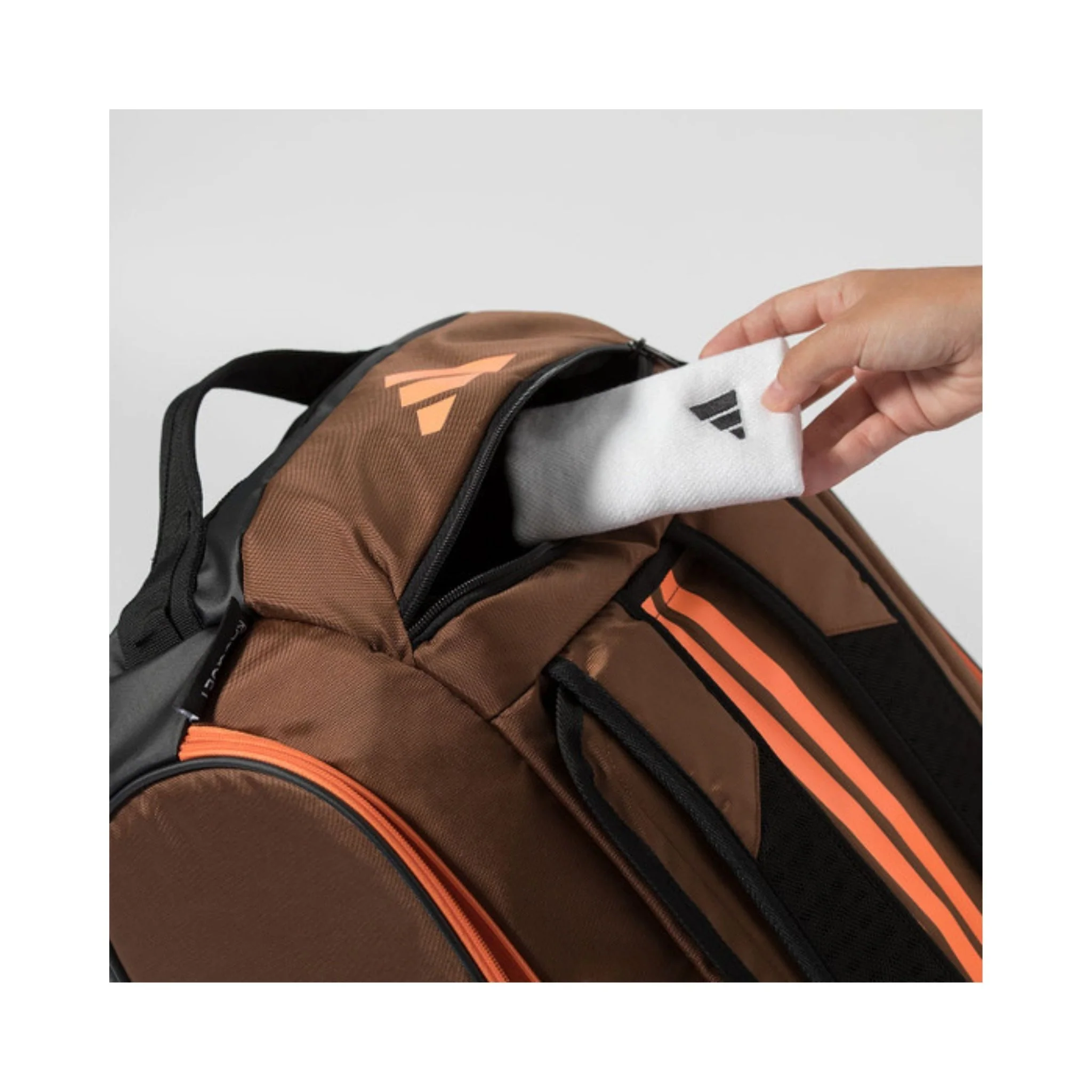 Adidas Tour Racketbag Bronze/orange 2026 - Image 7