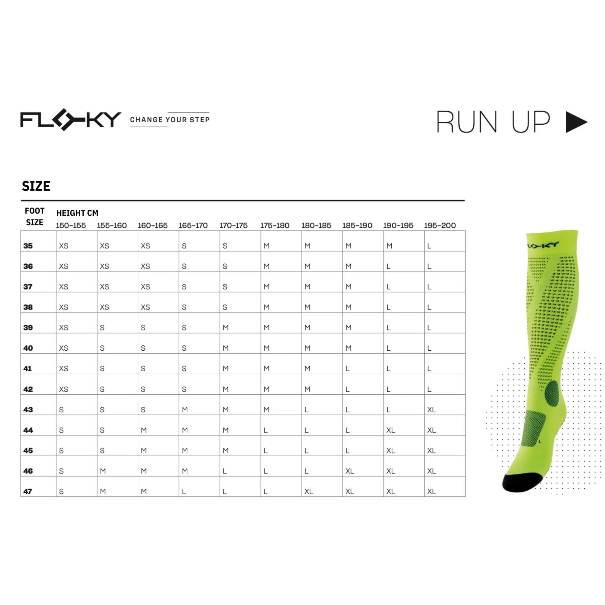 Floky RUN UP Long Sock Black | Padel Socks - Image 4